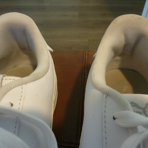 Puma White Low Top Men's US 13, Excellent Pre-Owned Condition - Picture 10 of 11